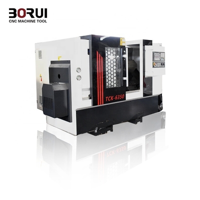 Molino de la máquina del torno del CNC de TCK6350 Live Tooling Slant Bed combinado