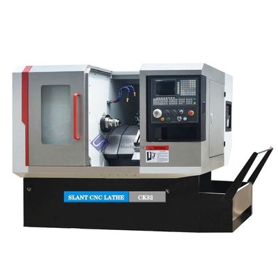 Torno inclinado automático del metal del CNC de la cama de CK32x250 China en venta